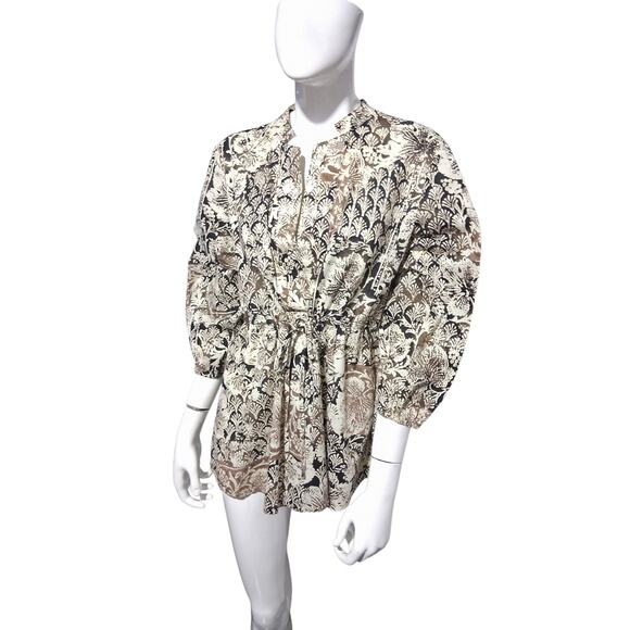 Sigrid Olsen Quiet Luxury Women's Large Bohemian ¾ Sleeve Preppy Old Money Top - Picture 2 of 13